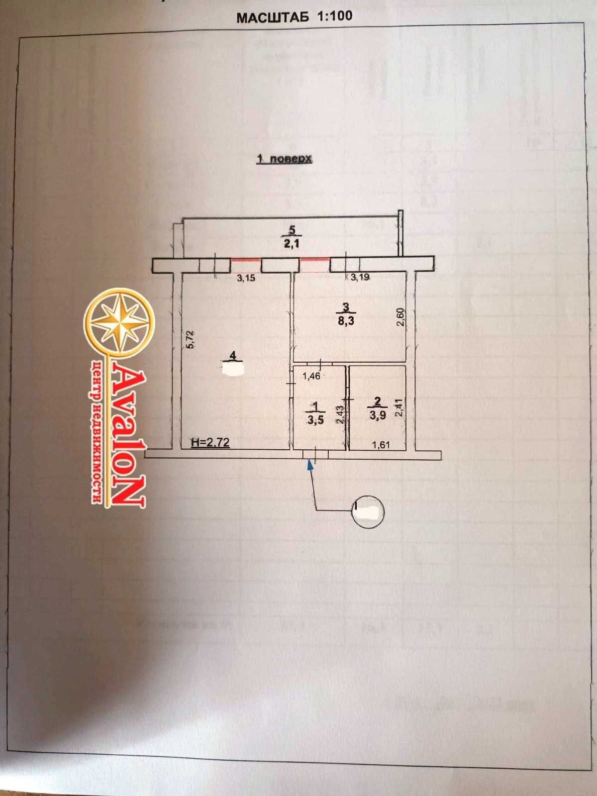 Продам 1-но к.квартиру 40м2 - 20 000у.о. - поруч МОРСЬКЕ узбережжя!