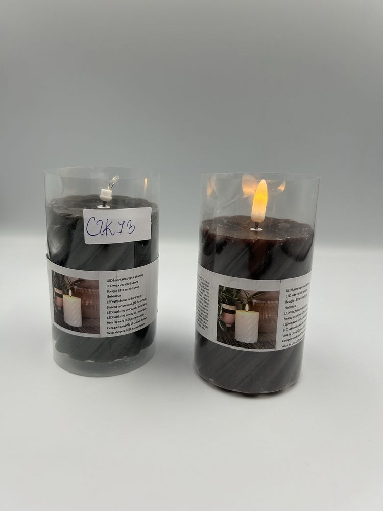 Zestaw dwie świeczki elektryczne sztuczny płomień