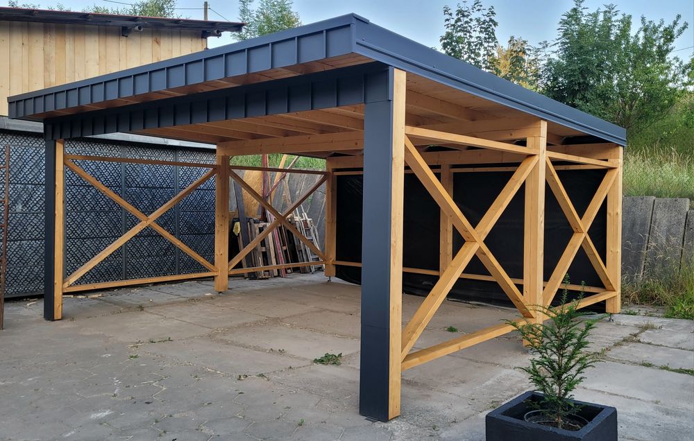 wiata samochodowa duża carport PREMIUM na dwa auta Krzeszowice