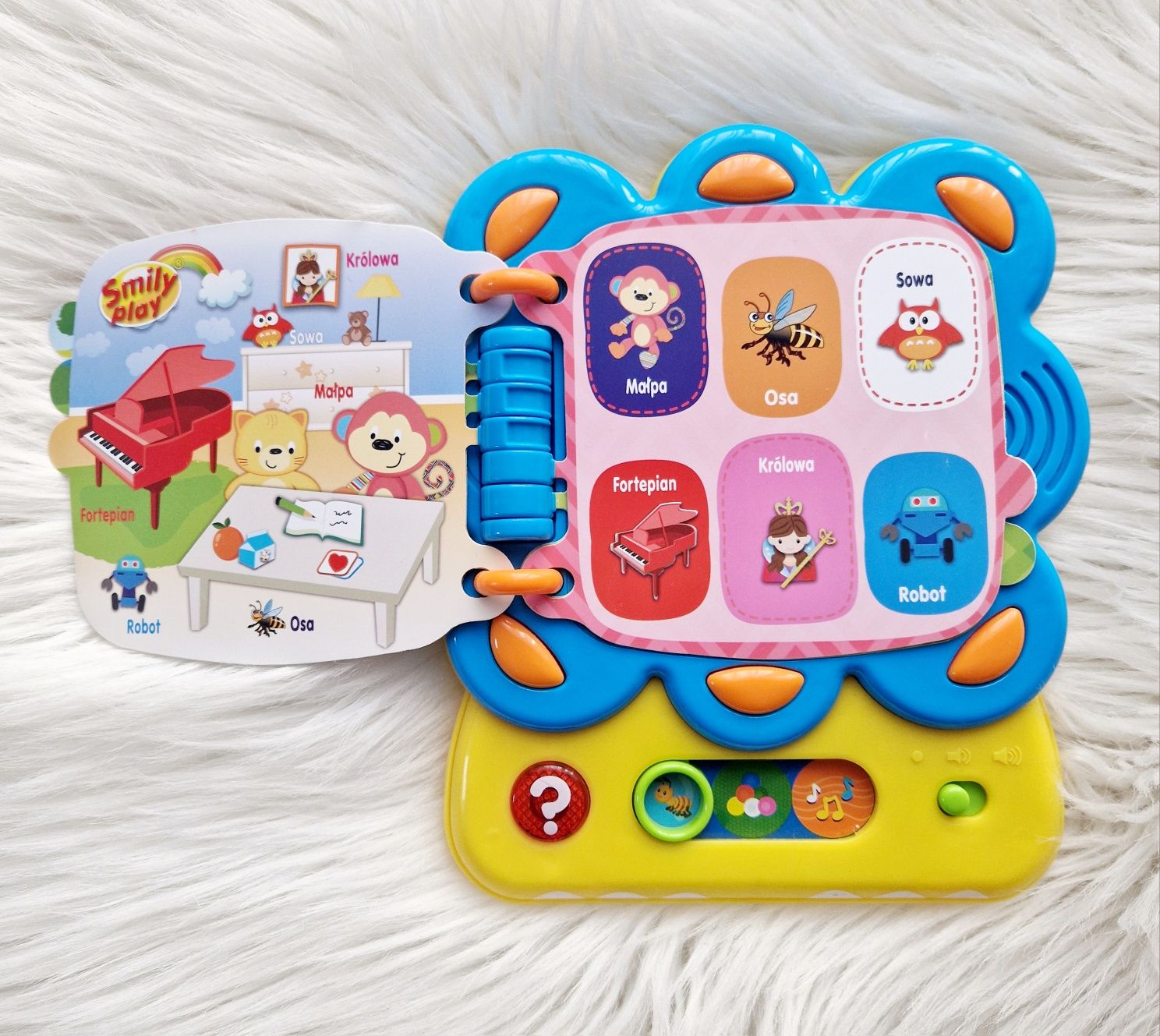 SMILY PLAY Lwie Zagadki książeczka edukacyjna interaktywna nauka muzyk