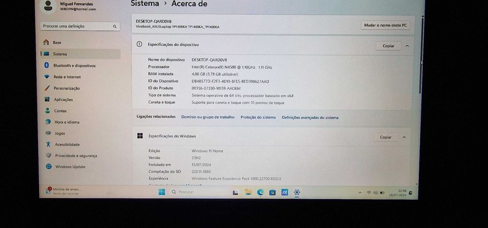 Portátil Asus Vivobook 15' - 500Gb SSD