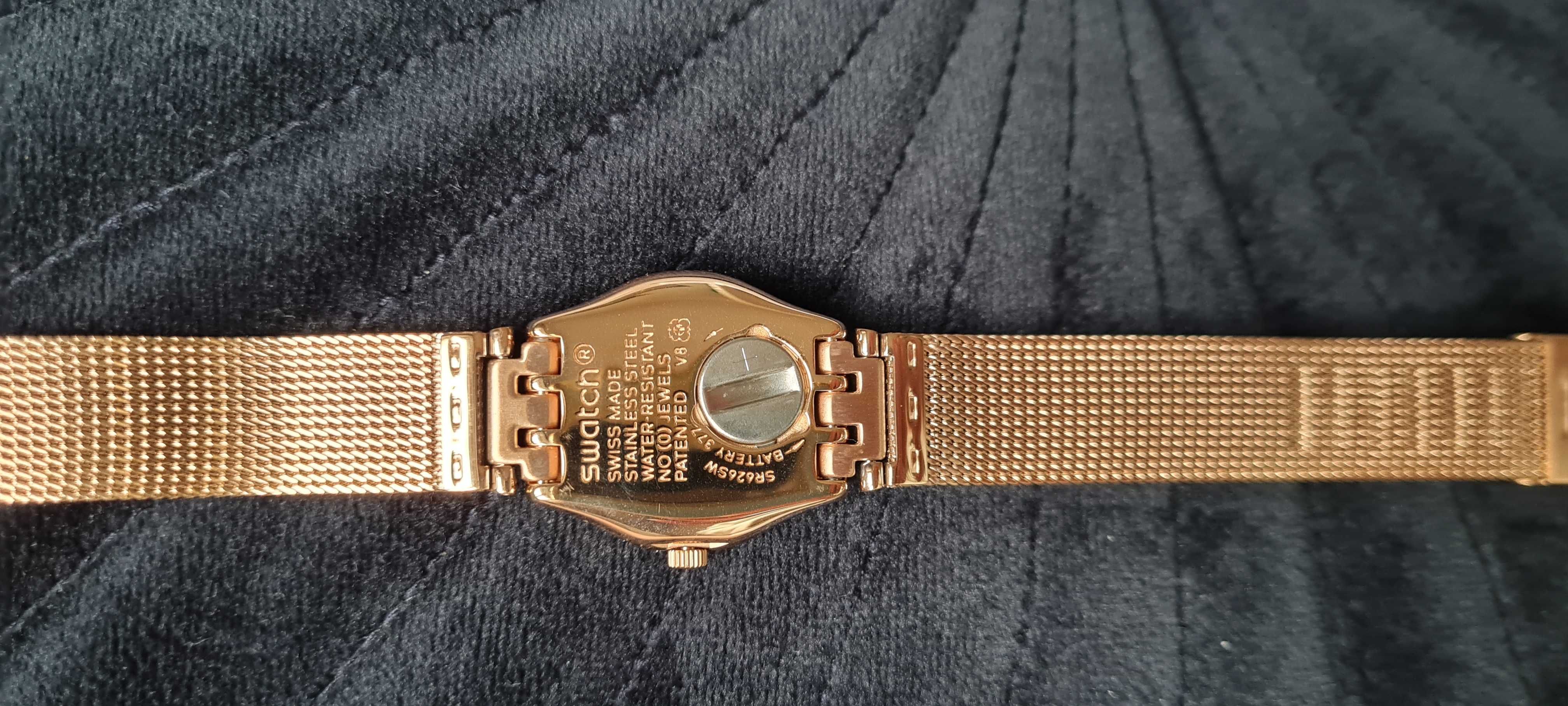 Swatch szwajcarski złoty Luminescent Rose Irony jak Michael Kors Guess