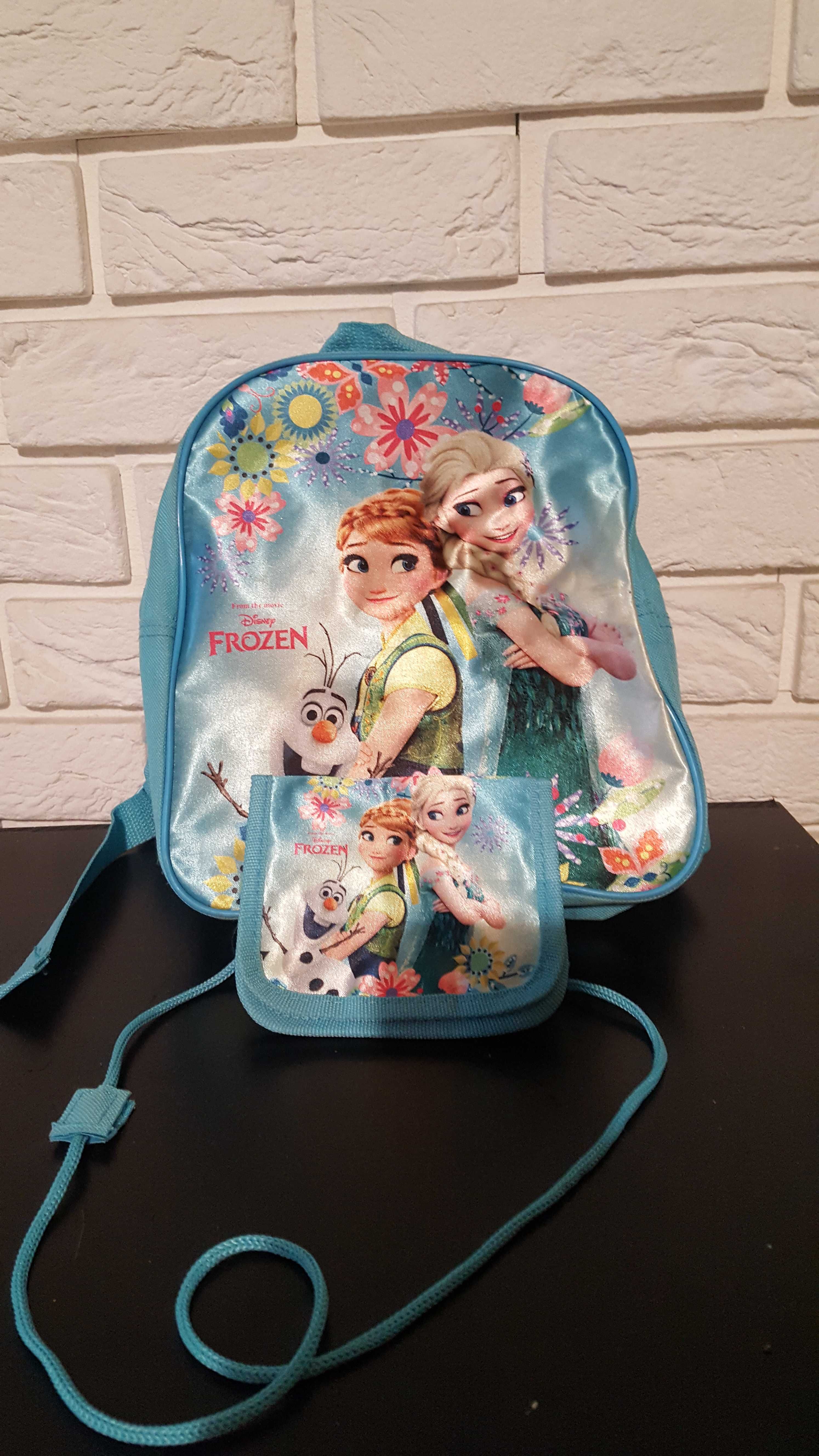 Kraina Lodu, zestaw z plecakiem i pormonetka. Oryginalne