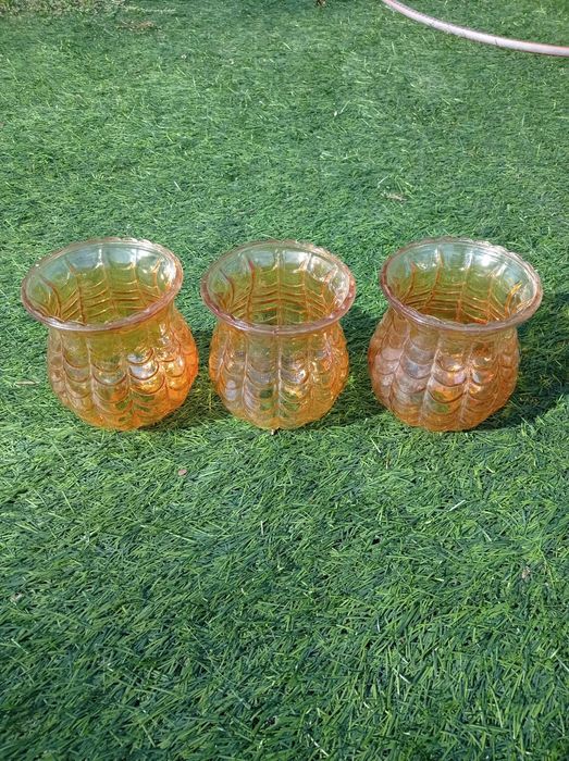 Szklane klosze do lampy PRL