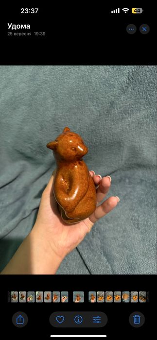 Статуетка майоліка ведмідь