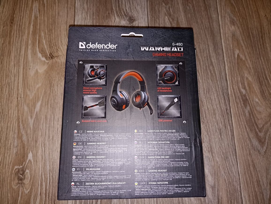 Ігрова гарнітура Defender Warhead G-450 USB нова, запечатана