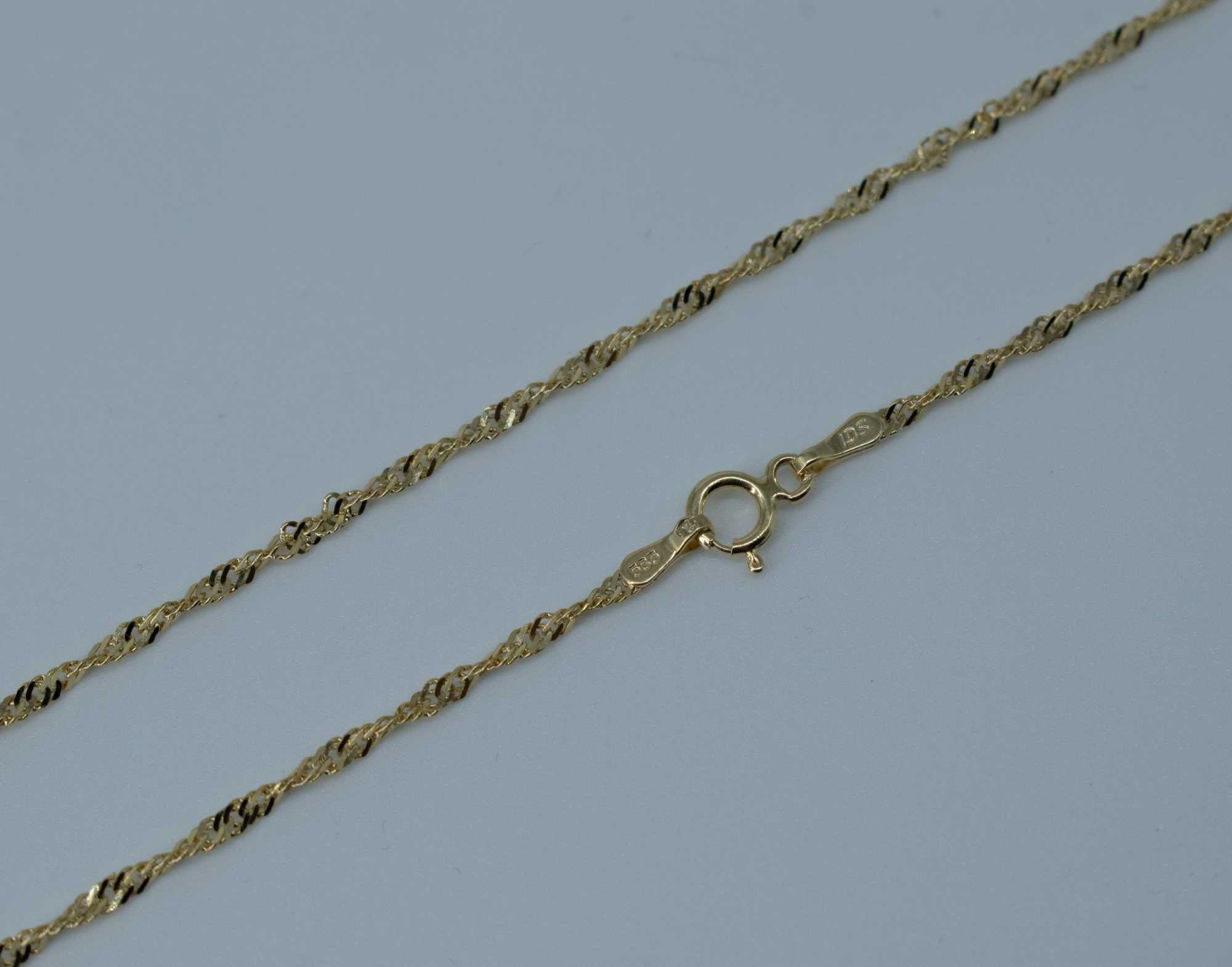 Złoty łańcuszek 585 14K 2,37 gram 45cm Singapur Nowy Piękny
