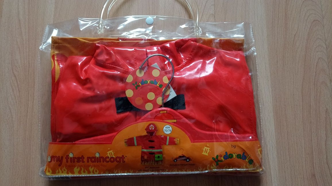 Kidorable My First Raincoat płaszcz kurtka przeciwdeszczowa strażak