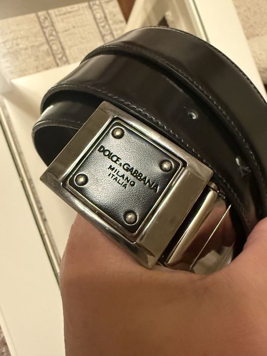 DOLCE&GABBANA оригинал. Перевертыш ремень мужской два цвета. Кожа