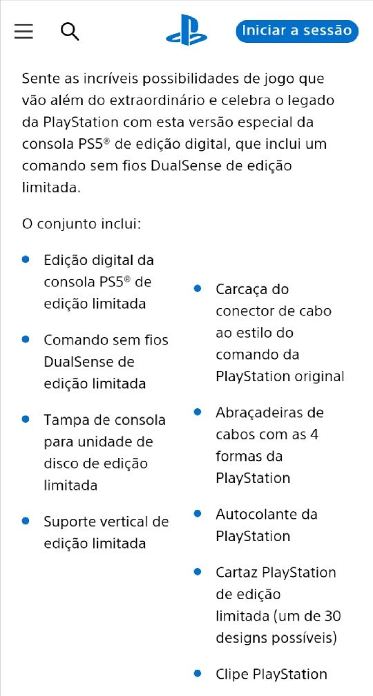 Playstation 5 (PS5) 30th anniversary collection Edição Limitada