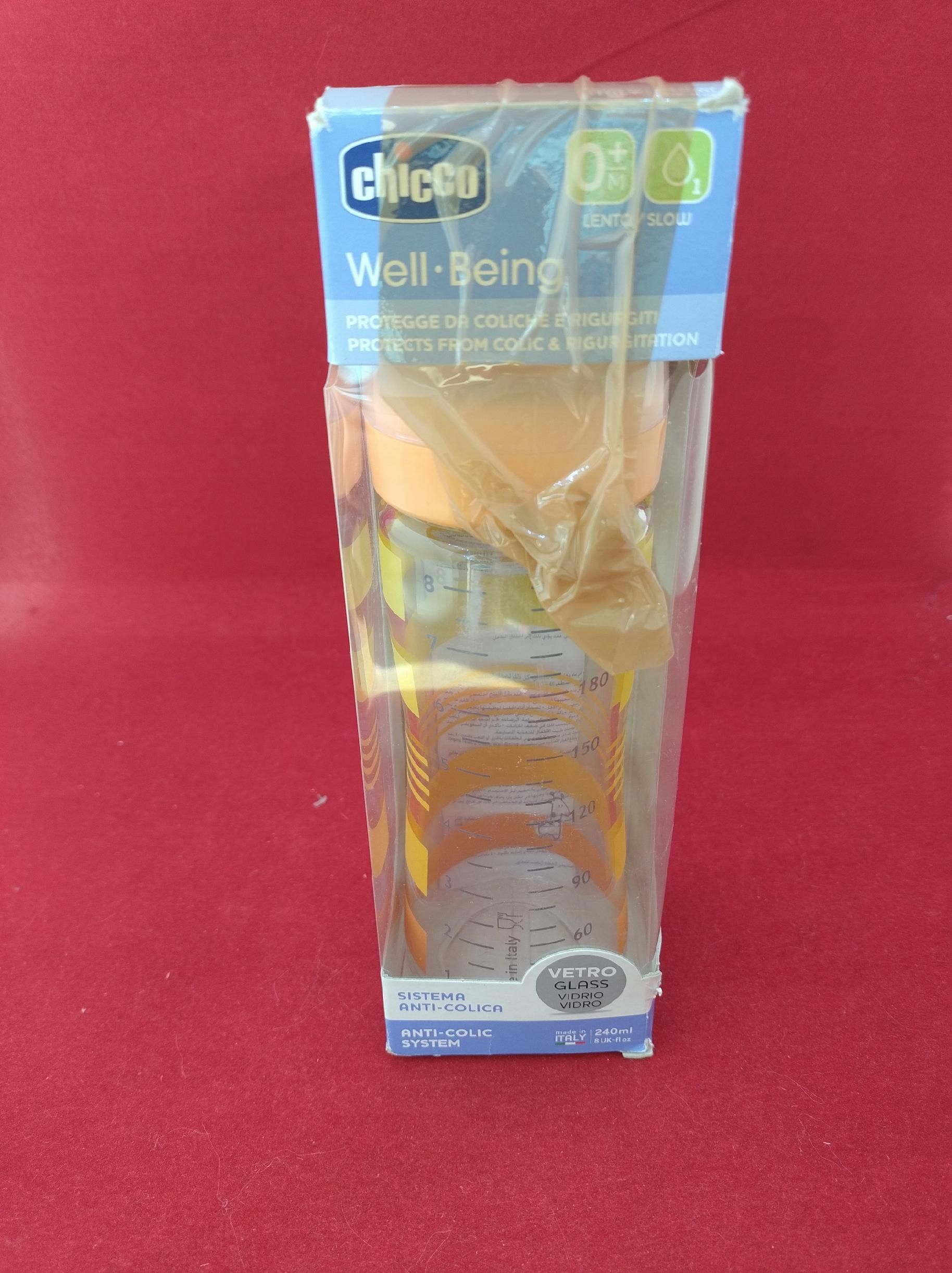 chicco butelka ze szkła dla dzieci well-being silikon 240 ml opis