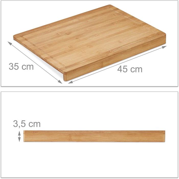 Обробна дошка дошка для нарізання для замішування Relaxdays Bamboo