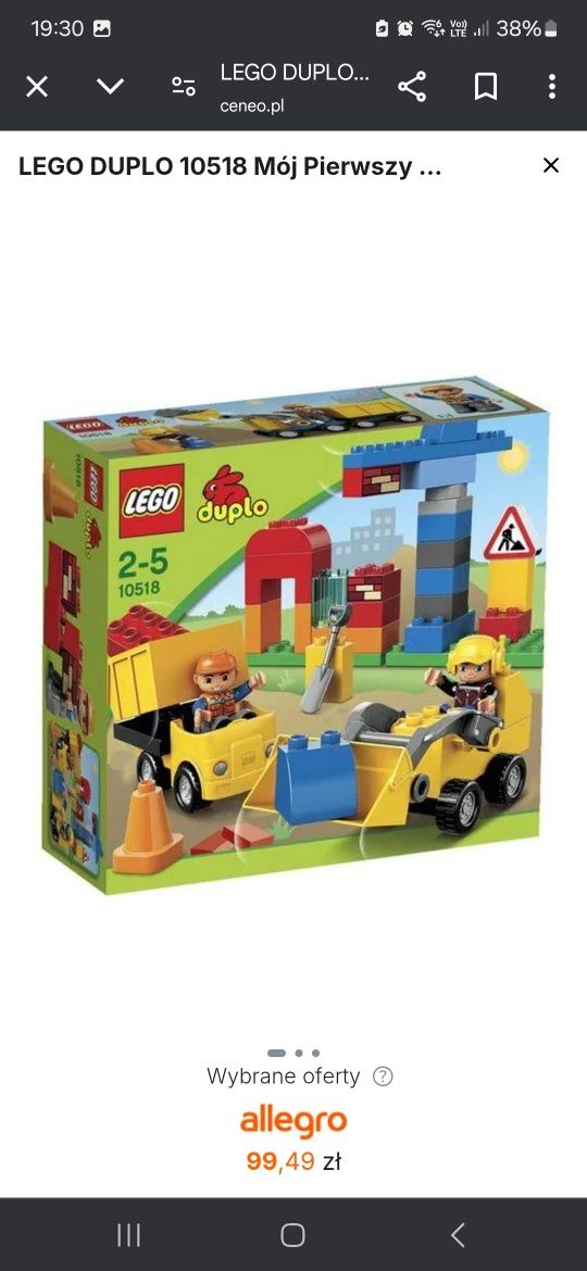 Lego duplo mój pierwszy plac budowy