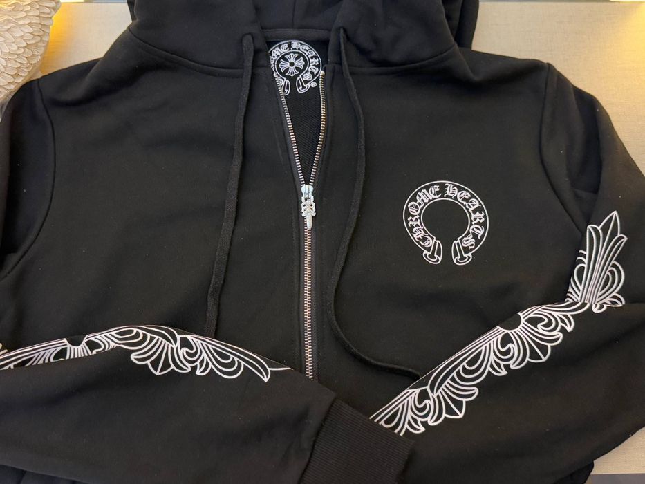 Chrome hearts zip hoodie /чорне худі на блискавці від Chrome Hearts/L