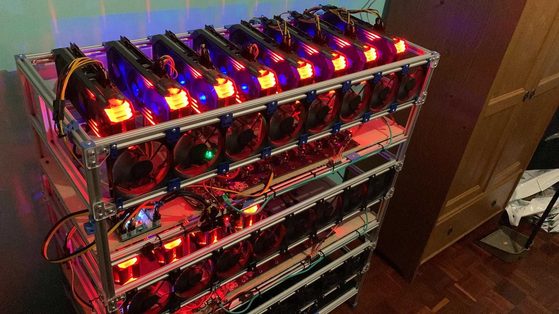 Estrutura Alumínio 2020 - Criptomoedas - Mining 8 GPUS