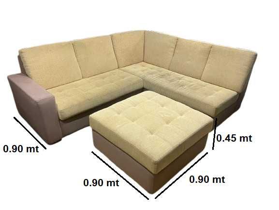 Sofá modular - 4 lugares + repousa pés