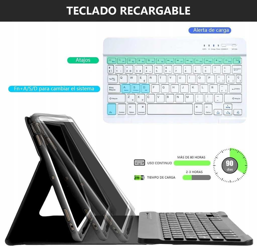 Etui z klawiaturą ESP do iPad 10.2 bezprz z miejscem na Apple PEN CZAR