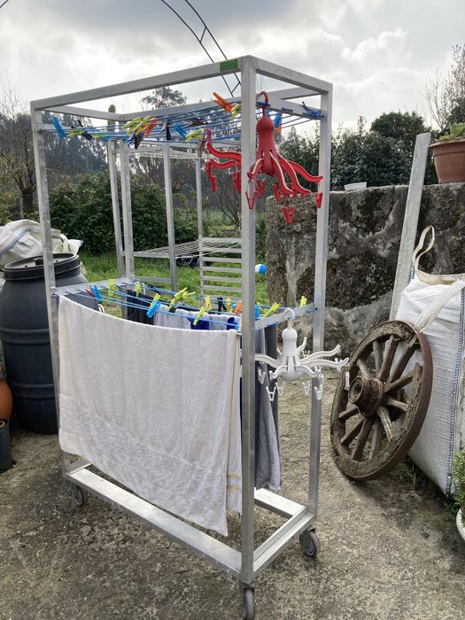 Estendal de roupa em aluminio