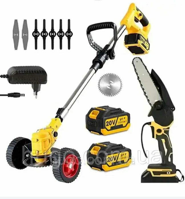 Газонокосилка Мини-пила цепная и газонокосилка 2в1