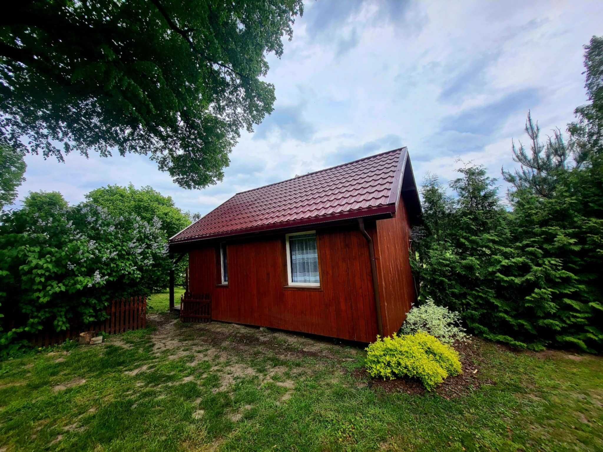 Domki letniskowe nad łowiskiem,jezioro,las cisza