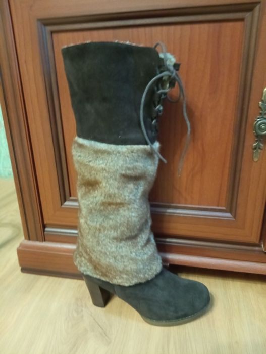 Сапоги женские натуральная замша