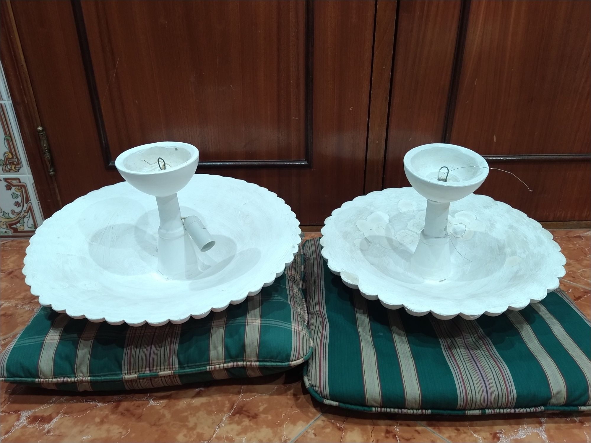 Candeeiro em gesso tecto decorativo casa quarto apartamento vivenda.