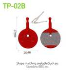 Klocki hamulcowe 2szt. TP-02B 24x37x4 półmetal, hulajnoga, rower MTB