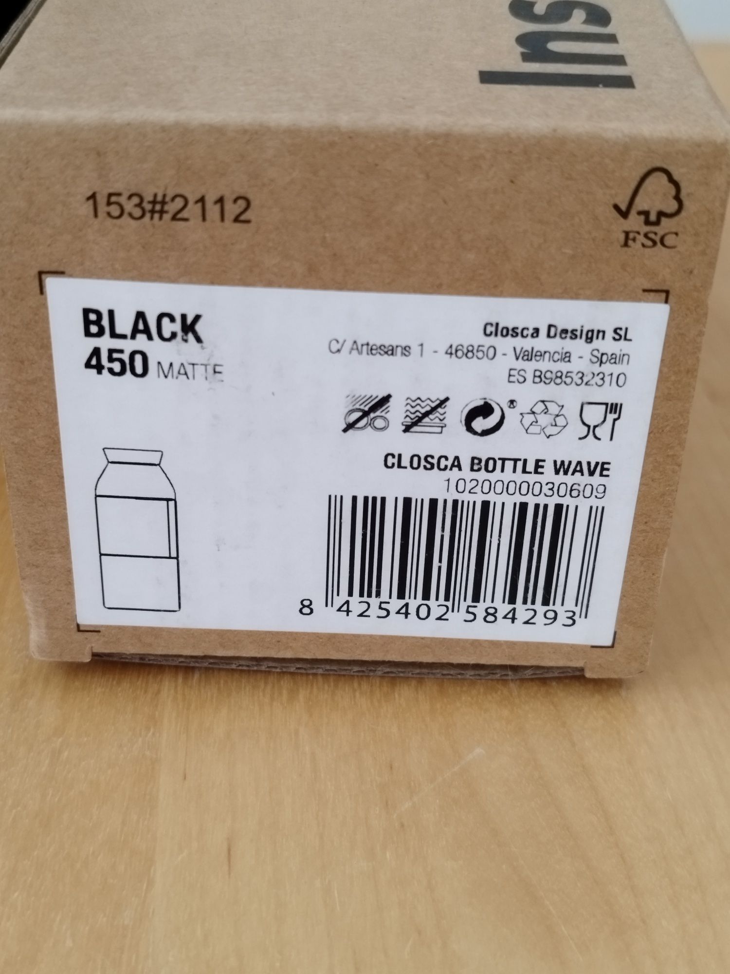 Butelka termiczna Closca Bottle Vave black 450ml