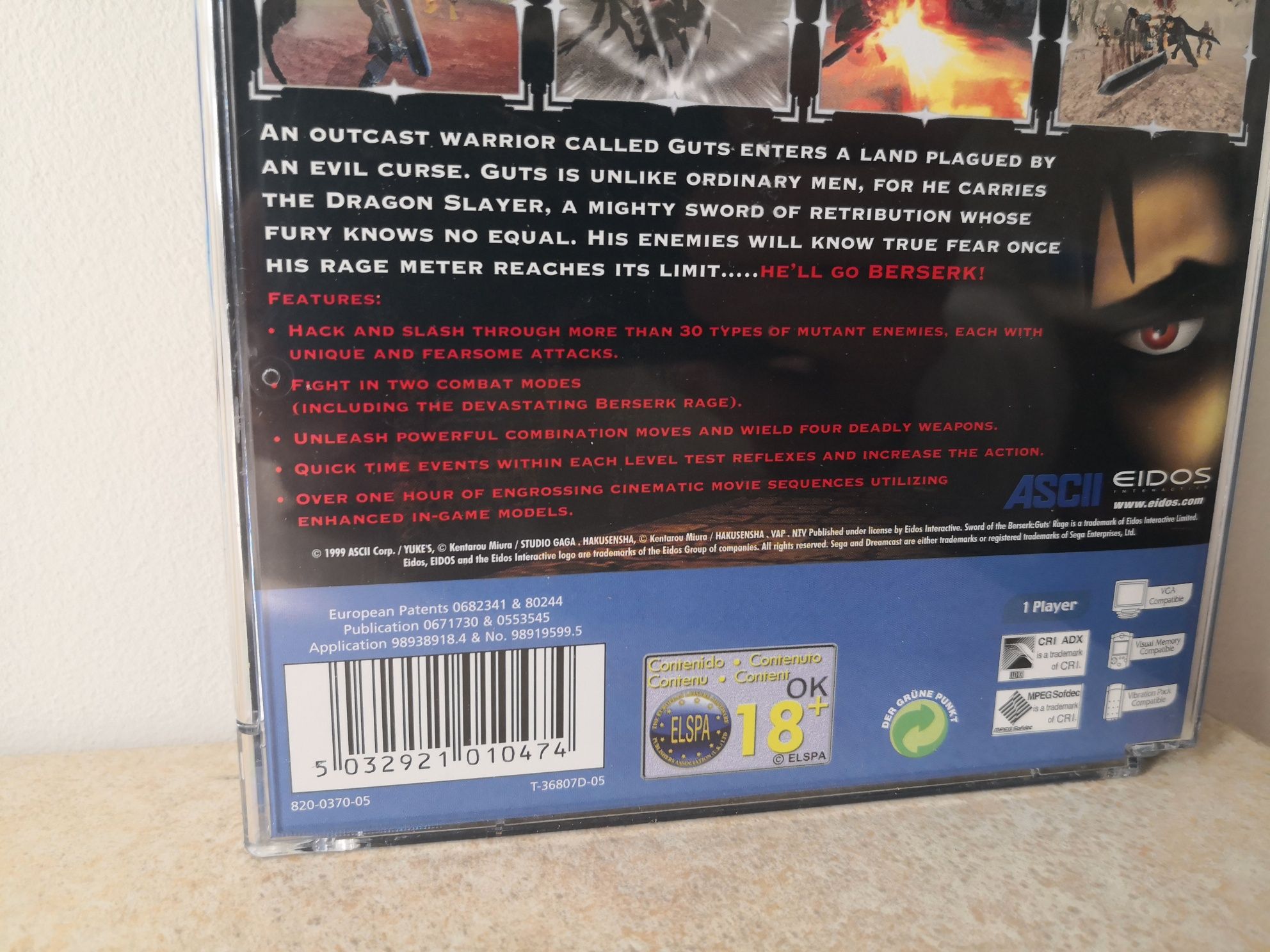 Sword of the Berserk Guts Rage gra Sega Dreamcast komplet anglik