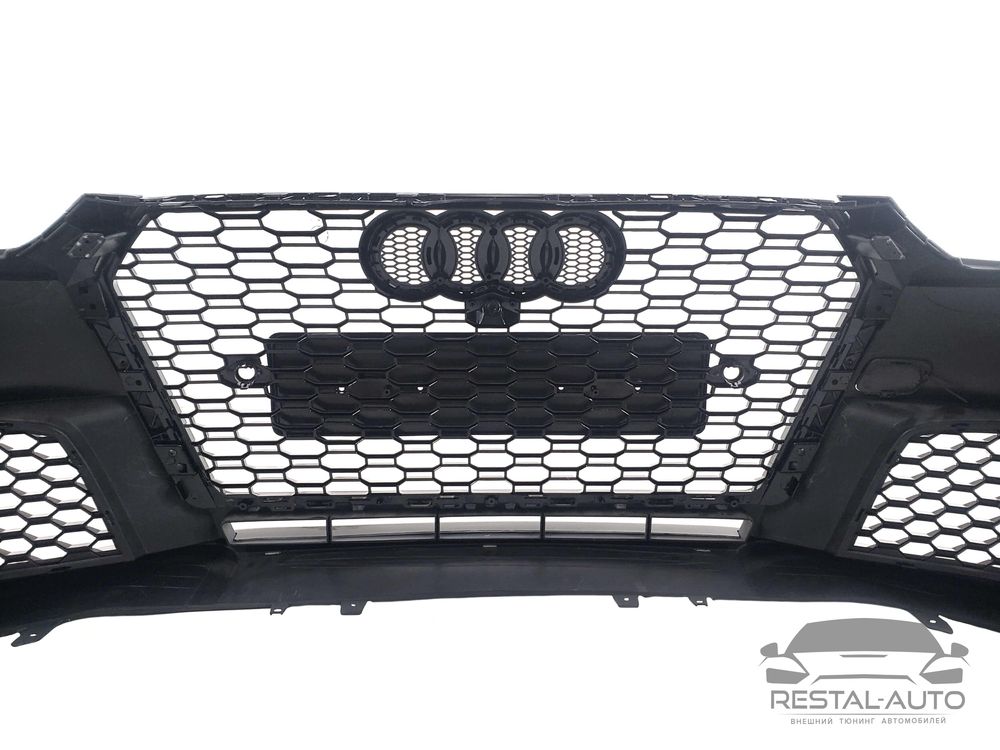 Передний бампер в стиле RS Audi A4 B9 2015-2019 V1 Черный