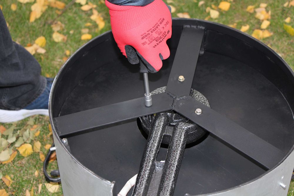 Печка газовая с горелкой 25кВт. 2 контура для казана, вока, жаровни.