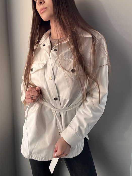 Biała kurtka koszulowa nowa one size