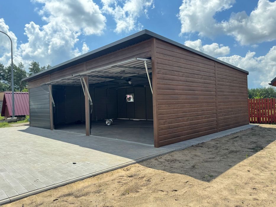 Nowoczesny garaż blaszany 9x6m