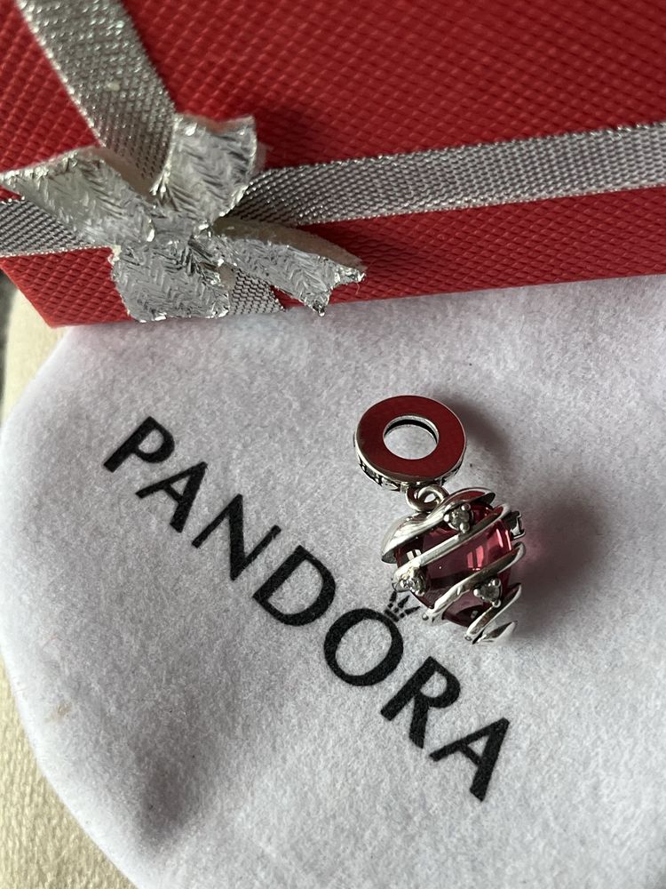 Nowy charms jak Pandora serce cyrkonie srebro 925