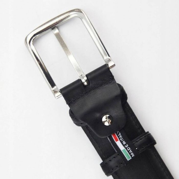 skórzany pasek męski z klasyczną klamrą - pierre cardin 100