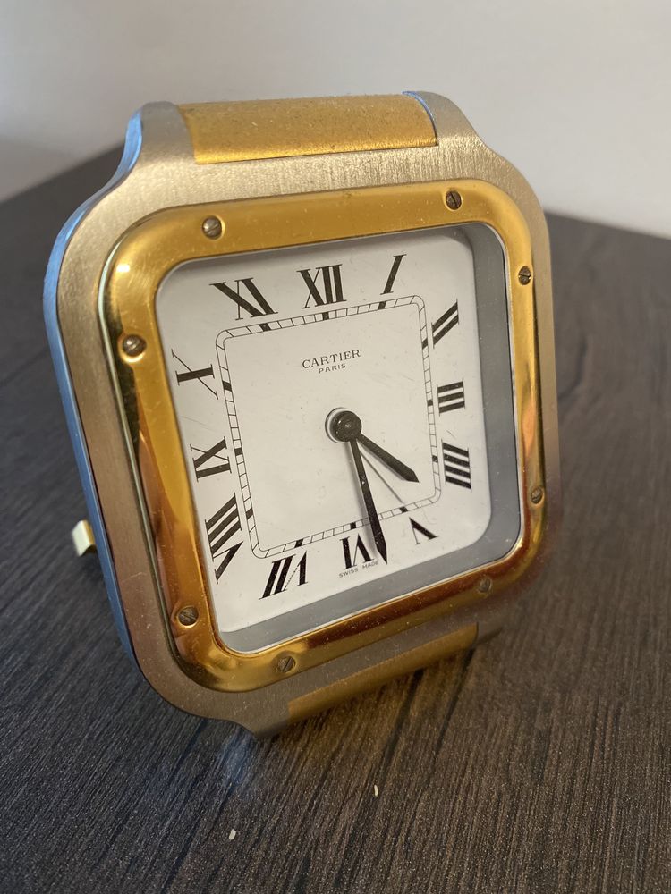 Wyjątkowy Desk Clock/ zegarek biurkowy Cartier Santos