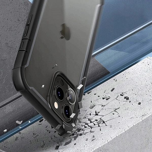 Etui Supcase do iPhone 13 Pro - czarne plecki ochronne, pancerna obudo