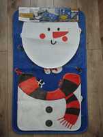 Zimowe dywaniki łazienkowe bałwanek świąteczne