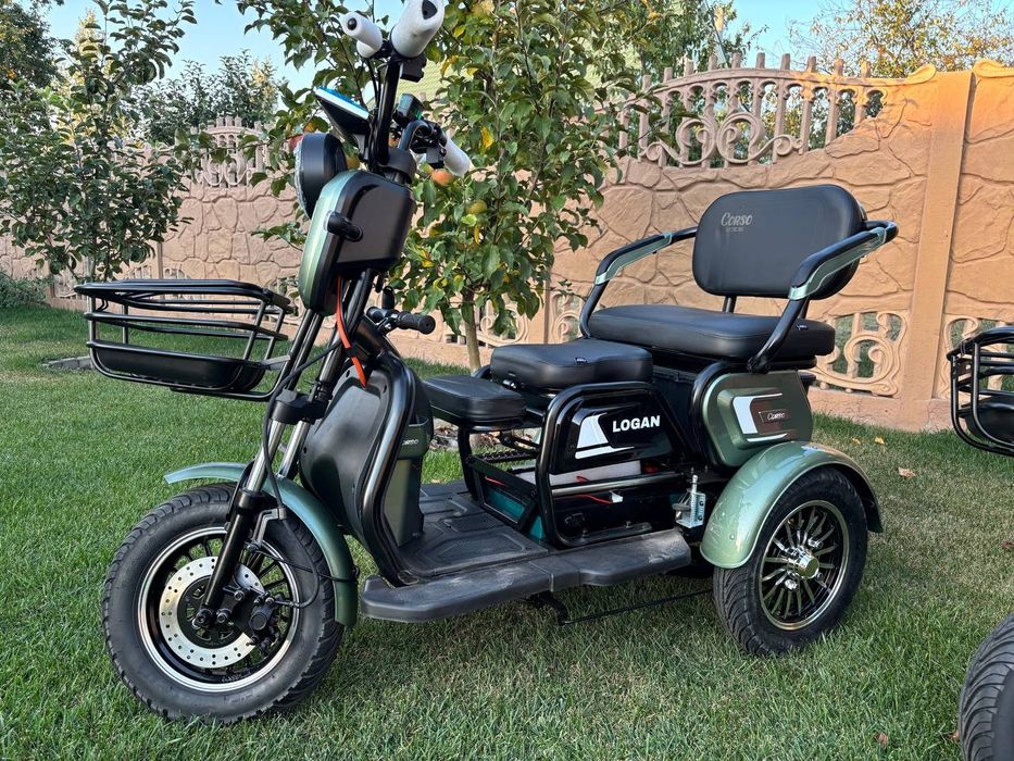Трицикол CORCO《LOGAN 》Двигун 1000-1200W Батарея 72V-23Ah Доставка.