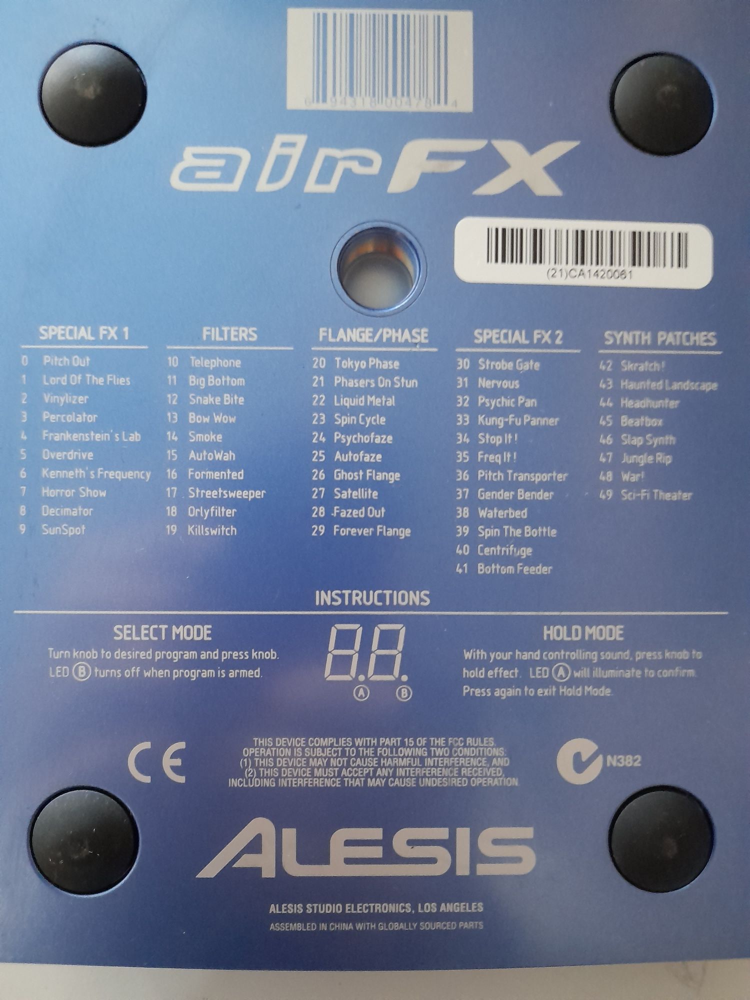 Alesis Air FX ( Processador )