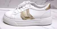 Biało-złote buty na platformie r. 40