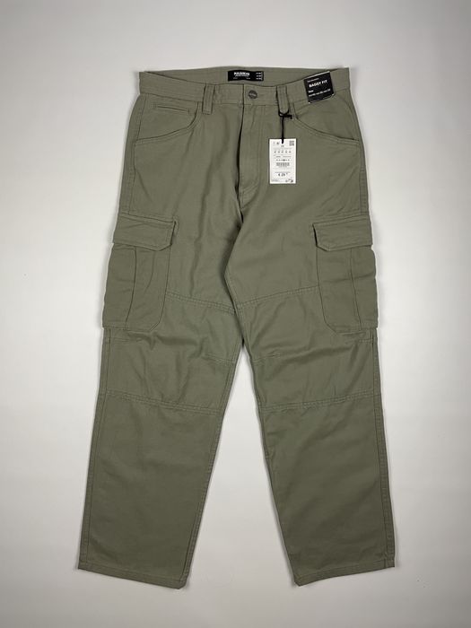 Штани Pull&Bear Cargo Trousers Baggy Fit чорні хакі чоловічі карго
