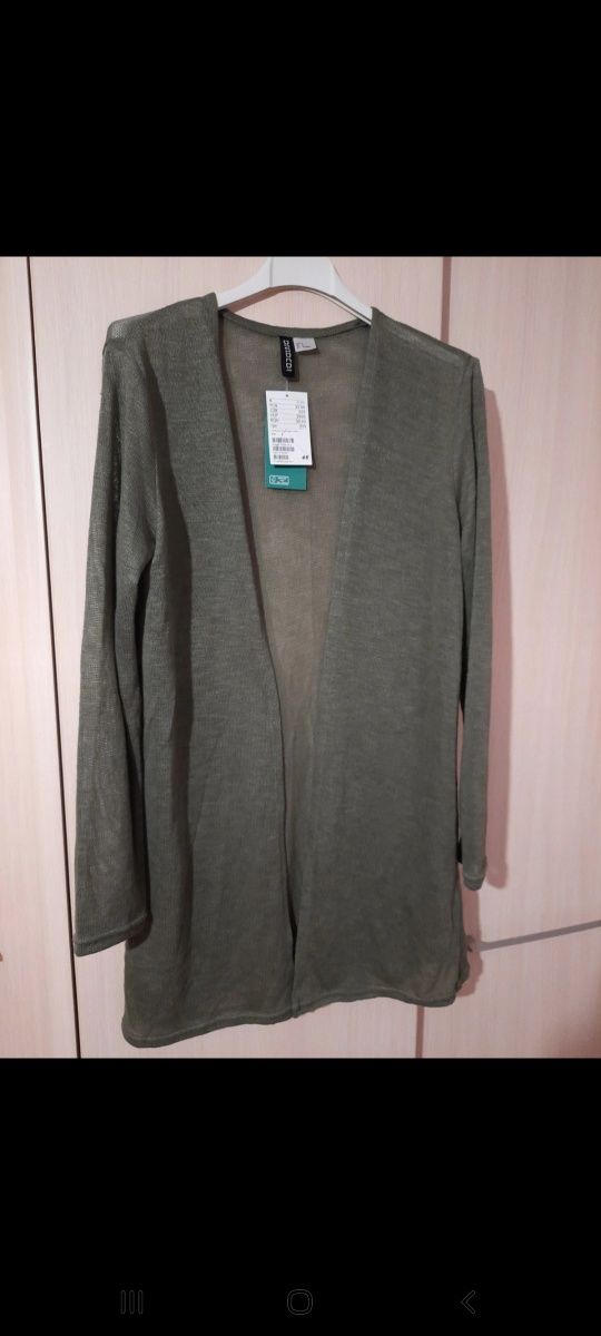 Sweterek kartygan narzutka khaki S/M