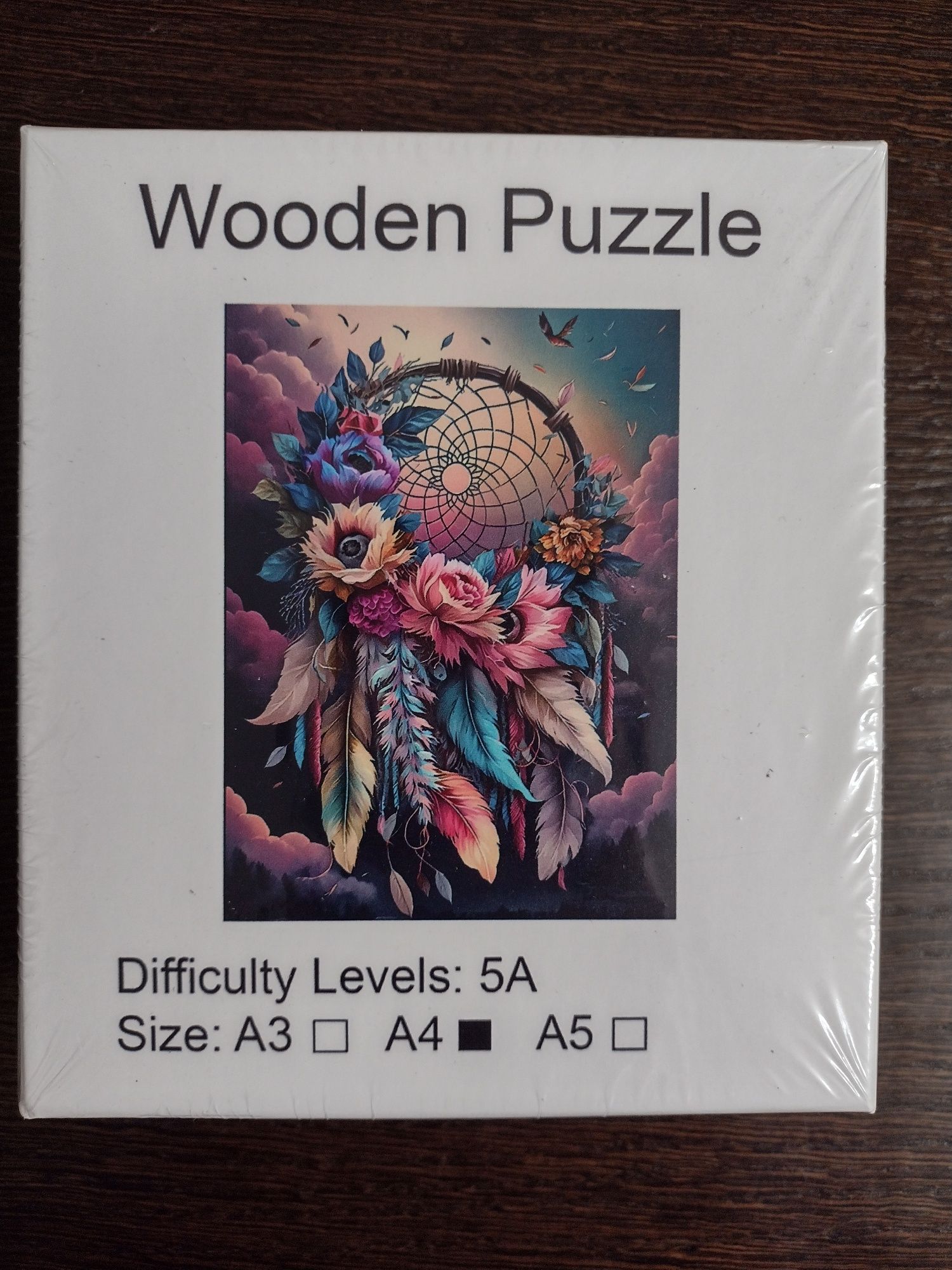 W FOLII puzzle drewniane Łapacz snów / Dreamcatcher kwiaty