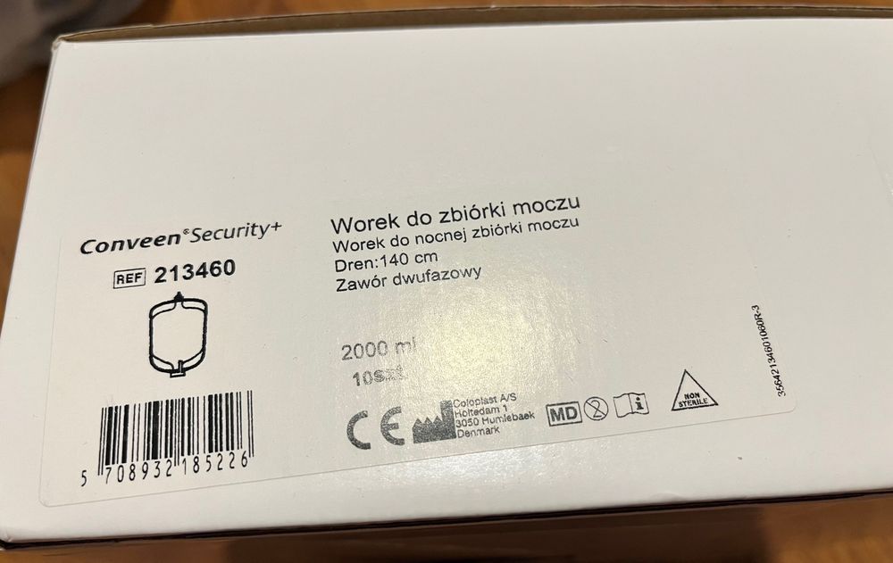 Worki na nocną zbiórkę moczu 2000 ml