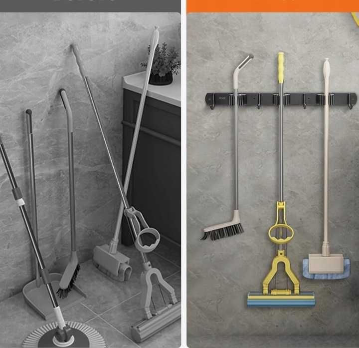 Uchwyt na Narzędzia Ogrodowe Grabie Wieszak Ścienny Na Mopy 2 x 38cm