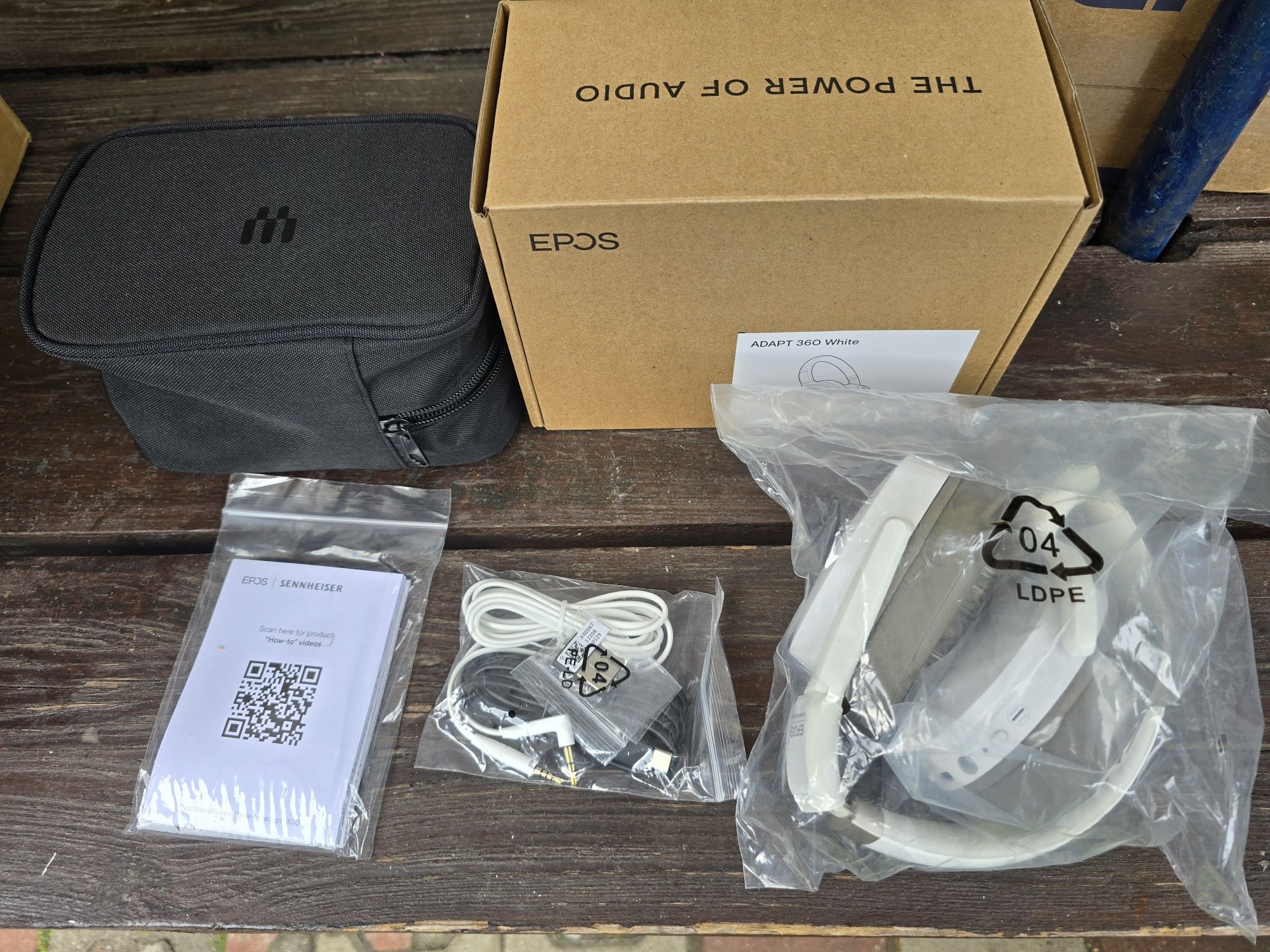 Nowe słuchawki nauszne bezprzewodowe Sennheiser epos 360 białe