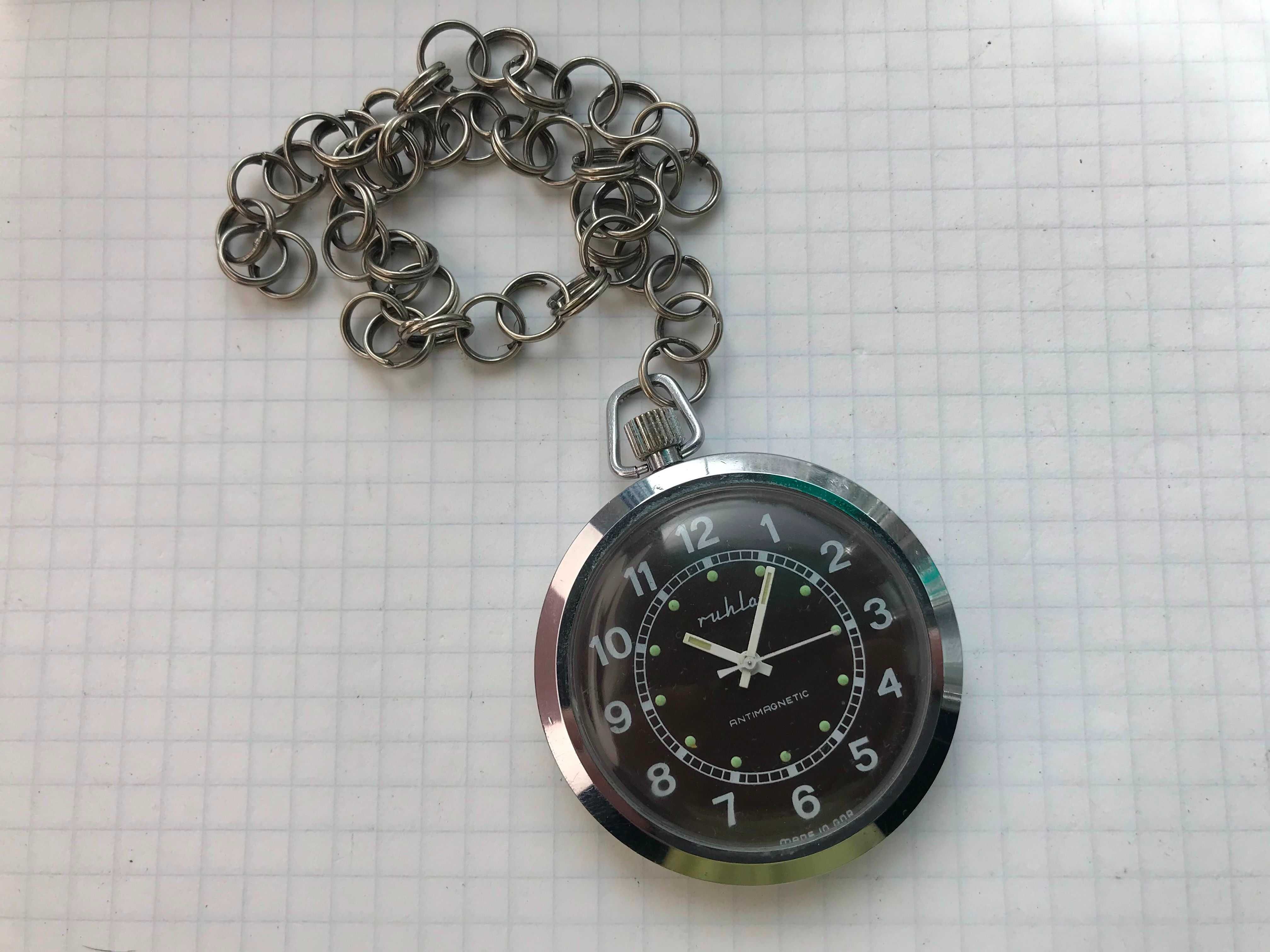 Винтажные карманные часы Рухла Ruhla пр - во Германия под ремонт