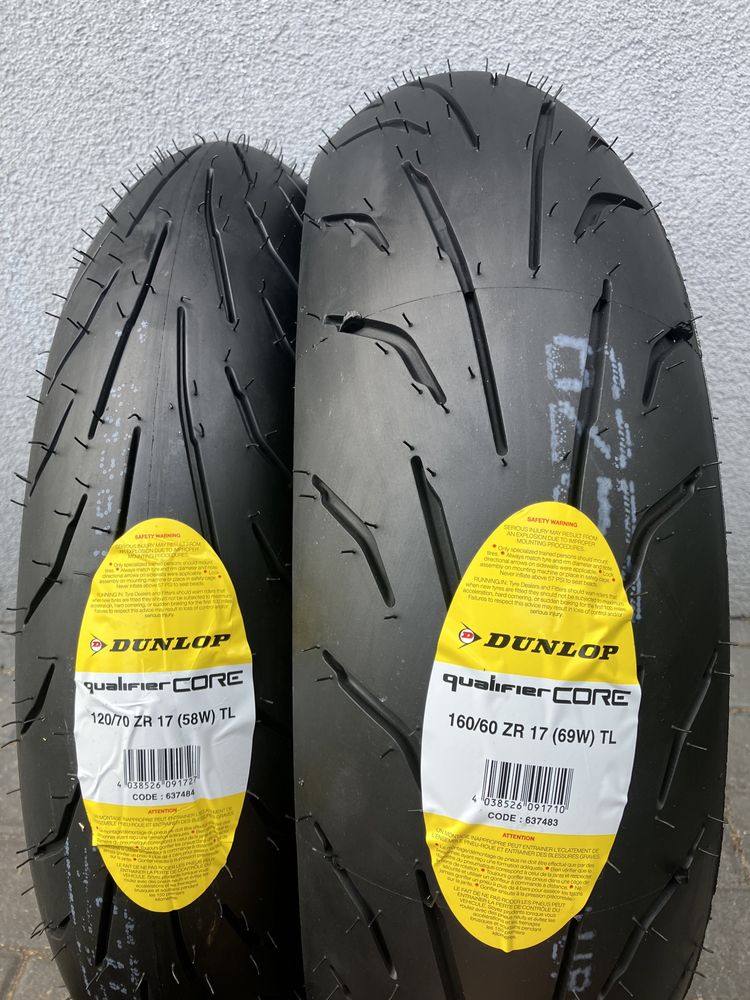 Komplet 160/60ZR17 + 120/70ZR17 Dunlop Qualifer Core XG CB CBF CBR LC4