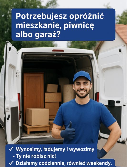 Opróżnianie mieszkań, piwnic i garaży - wywóz mebli i odpadów Olsztyn